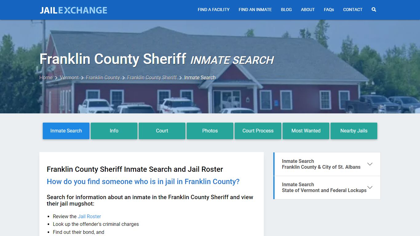 Franklin County Sheriff Inmate Search - Jail Exchange
